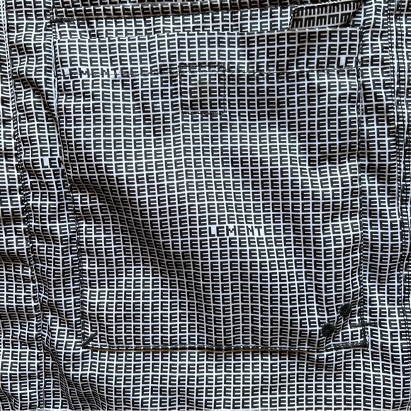 Element Snowboard Jacket Text Logo All Over Print Black White Men’s Medium - Picture 9 of 16